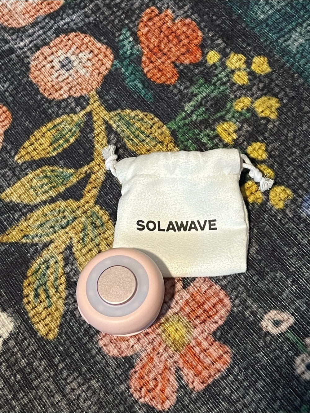 Solawave Pink Facial Beauty Device with Velvet Travel Pouch